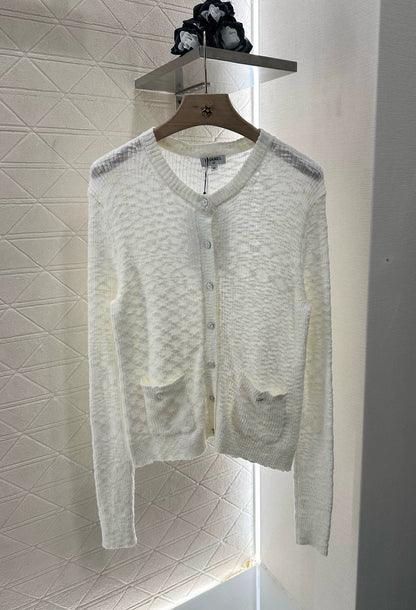 C 25 New Grain Textured Knit Cardigan