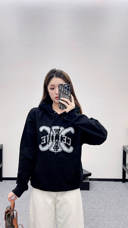 Ce 25 Hooded lettered sweatshirt