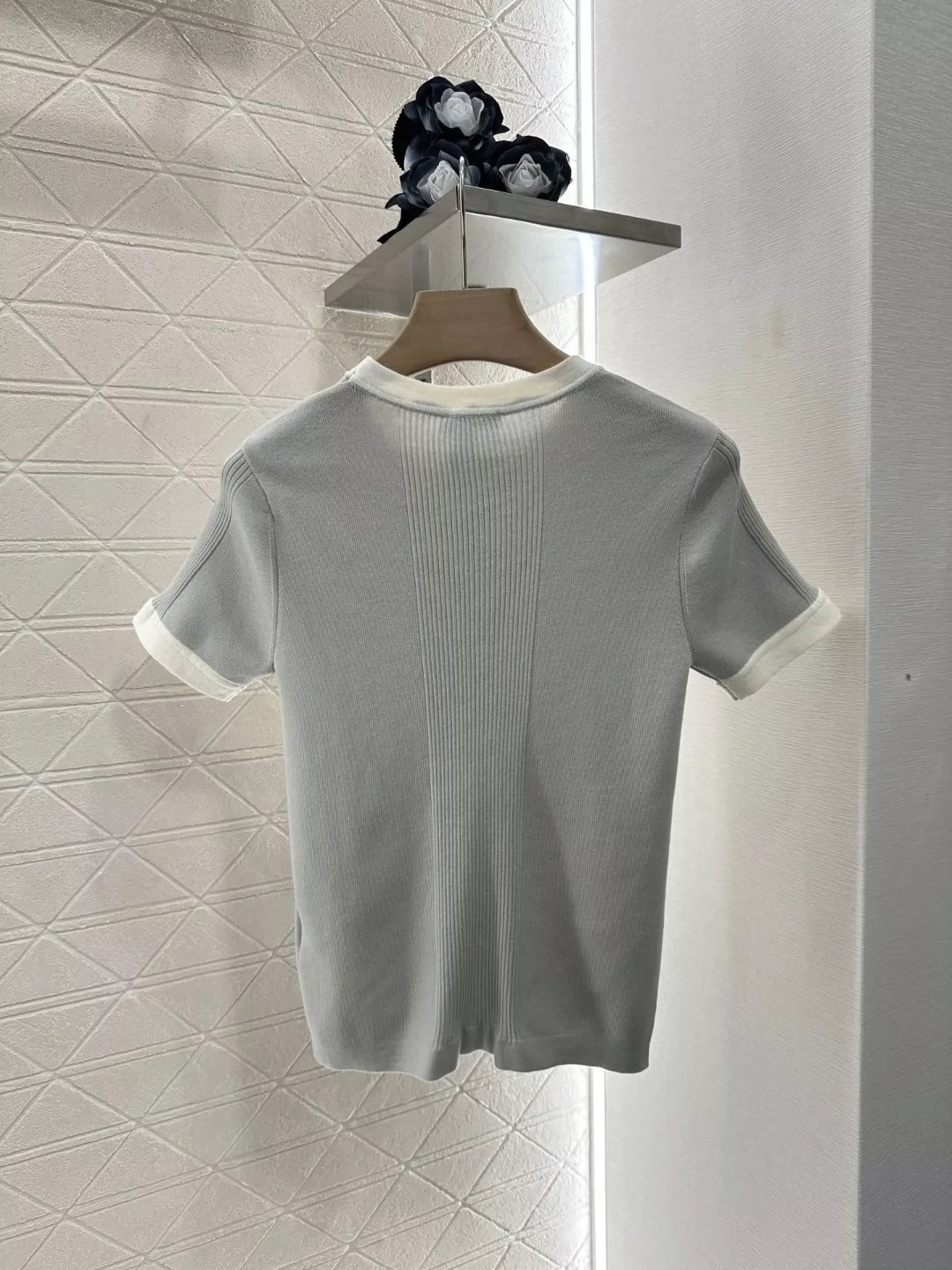 C 25 spring and summer new Slim knit short-sleeved top