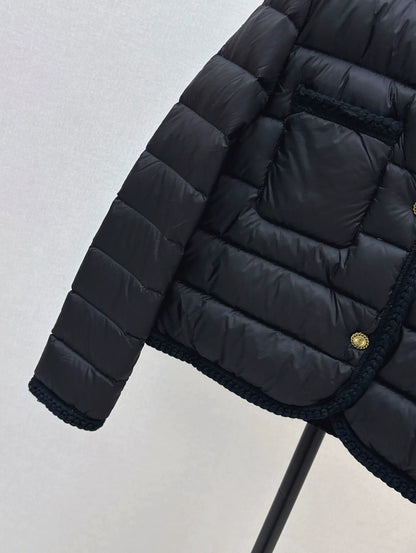 MON 25 Woven patchwork down jacket(BLAKC,NAVY,RED,BEIGI)