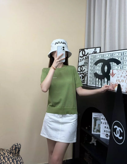 G 25 Spring/Summer New Classic Green Knit Short Sleeve