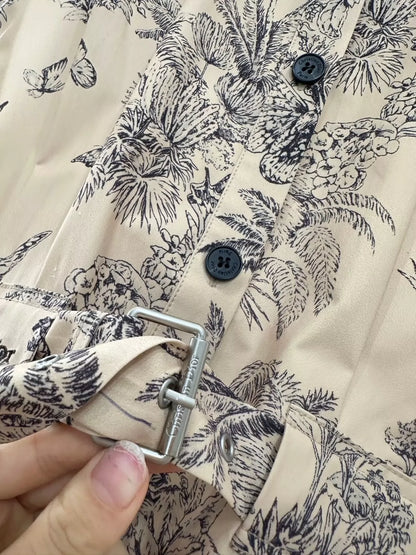 D 25 French retro short-sleeved shirt dress