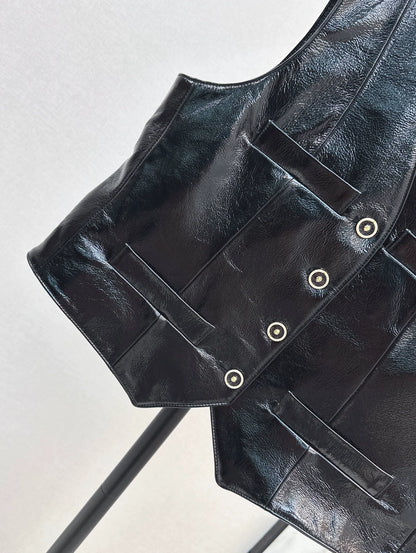 C 25A Premium Handcrafted Collection New Genuine Leather Vest