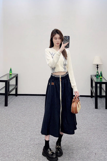 Mi 25 High-waisted zippered skirt