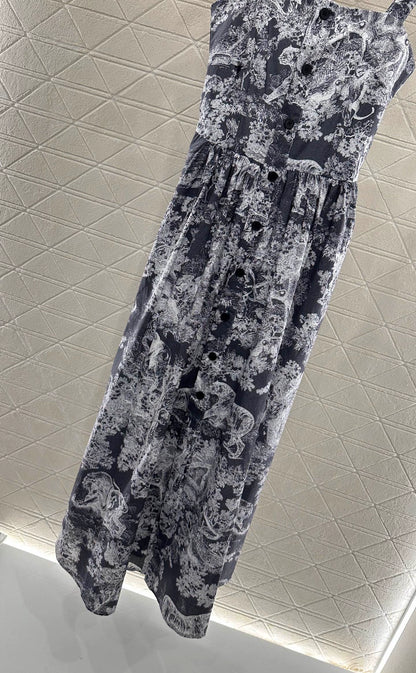 D 25 Animal jungle series print suspender dress
