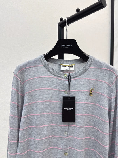 Y 25 new striped knitted cardigan