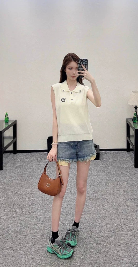 LO 25 New Turtleneck lightweight knit tank top