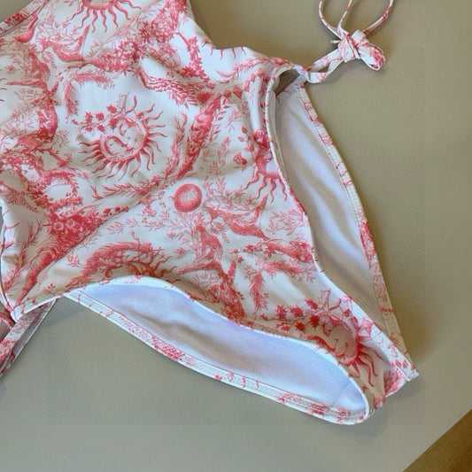 D 25 Sun Pattern One-piece Swimsuit