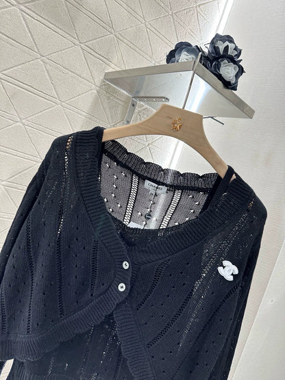 C 25 early fall new camisole knit cardigan two-piece