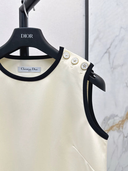 D 25 Spring/Summer New Double Pocket Decoration Sleeveless Dresses