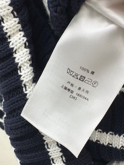D 25 Early Autumn New Tie Striped Knitted Dress