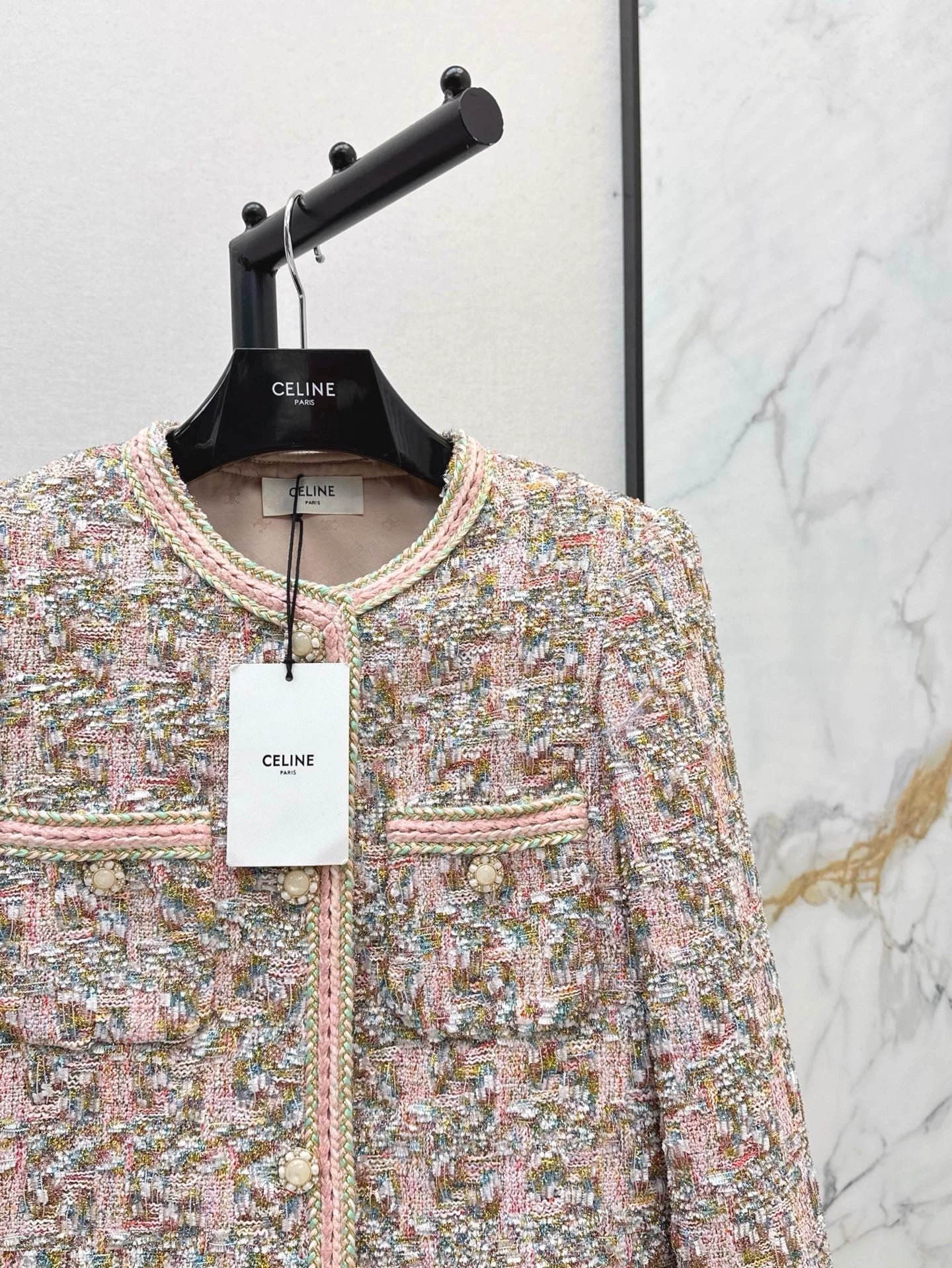 Ce 25 New trim design tweed jacket