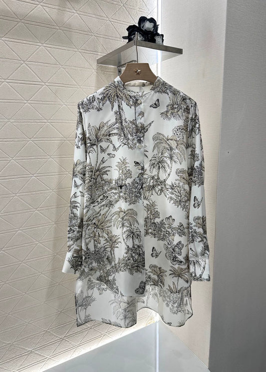 D 25 Printed silk shirt