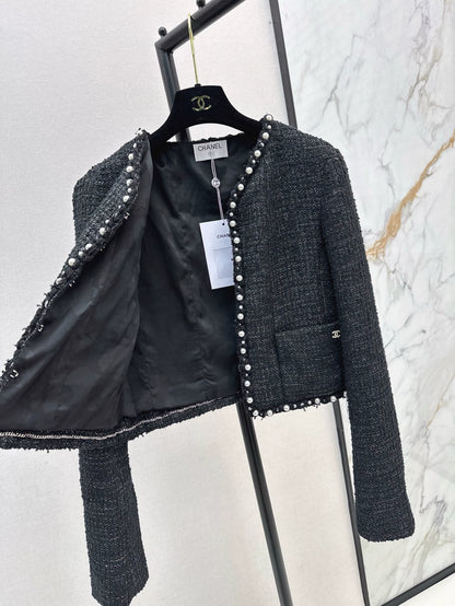 C 25 Frühling/Sommer neueste Stil Perlen Kleid Jacke 