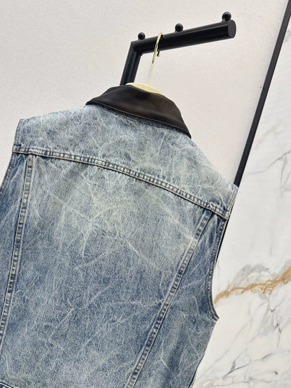 M 25fw Vintage denim vest