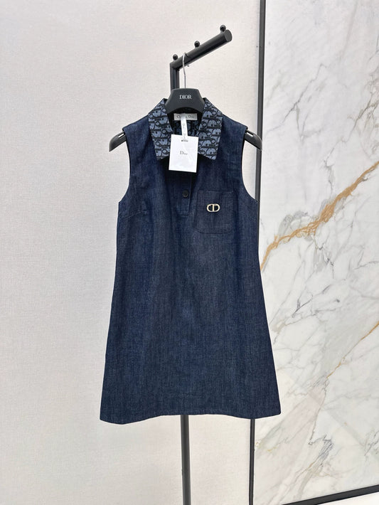 D 25 Spring/Summer Latest Lapel Sleeveless Dresses