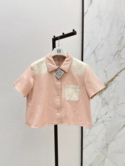 LO 25 new island vacation series short denim shirt + shorts set