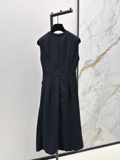 mcq 25 irregular pleated sleeveless vest dress