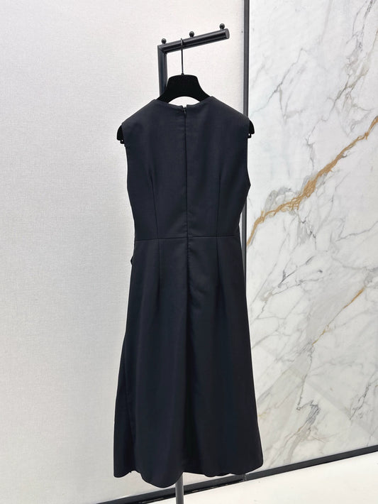 mcq 25 irregular pleated sleeveless vest dress