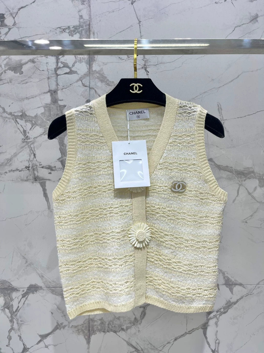 C 25 new sunflower V-neck Slim thin knitted vest cardigan