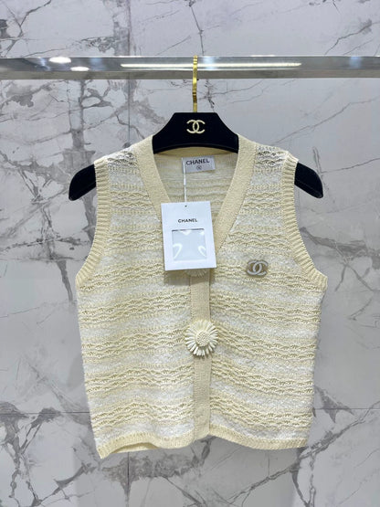 C 25 new sunflower V-neck Slim thin knitted vest cardigan