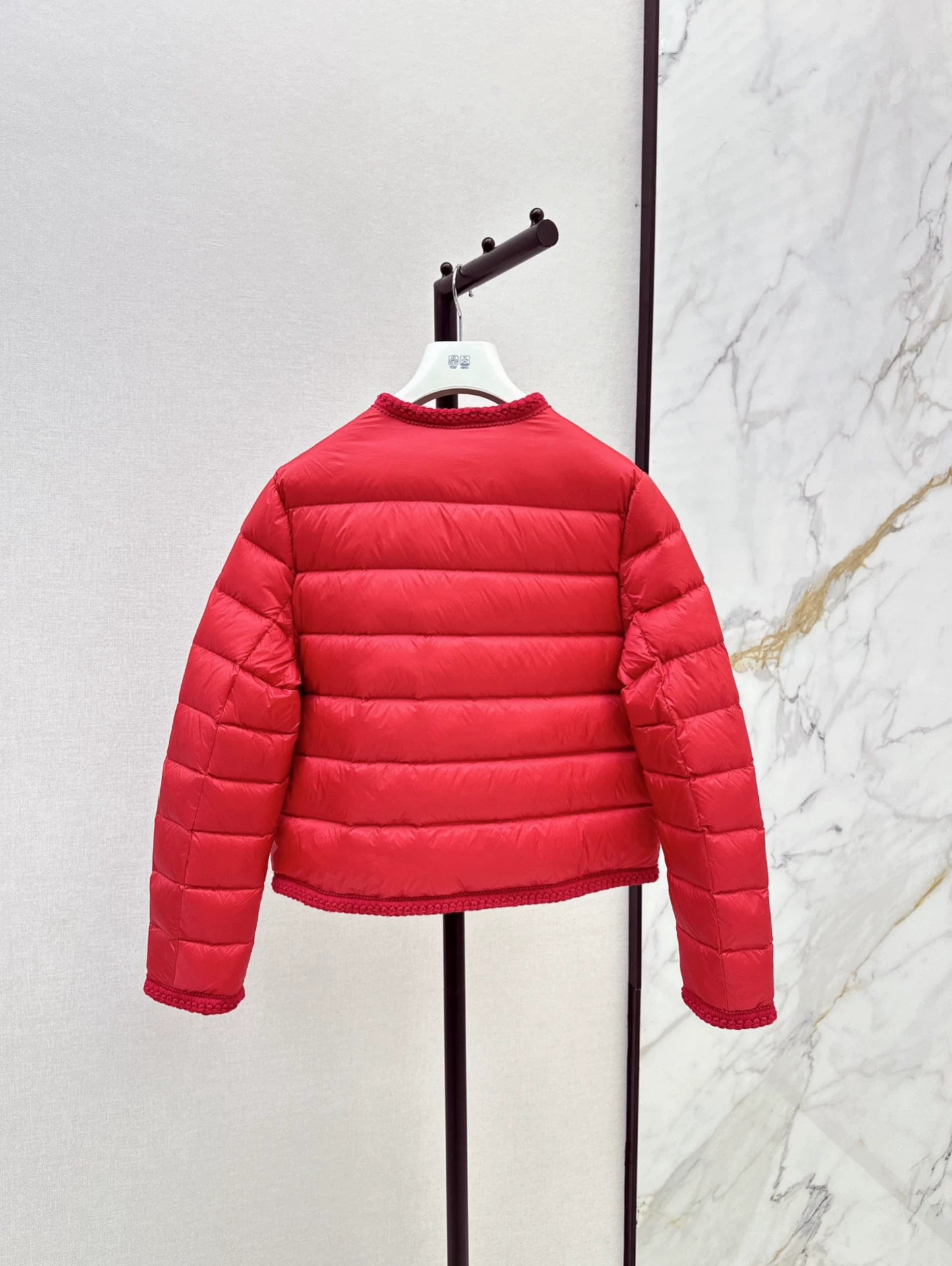 MON 25 Woven patchwork down jacket(BLAKC,NAVY,RED,BEIGI)