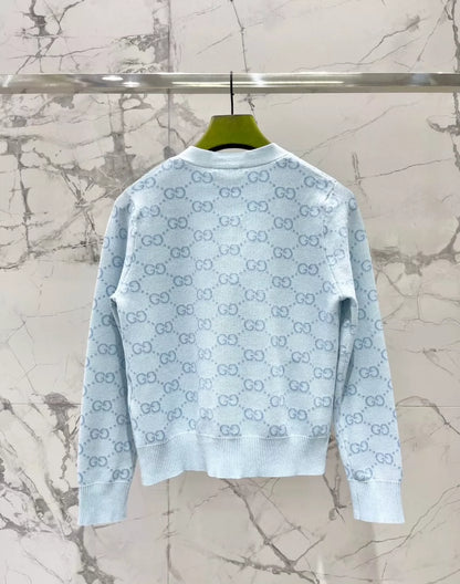G 25 new fine cotton jacquard knitted cardigan