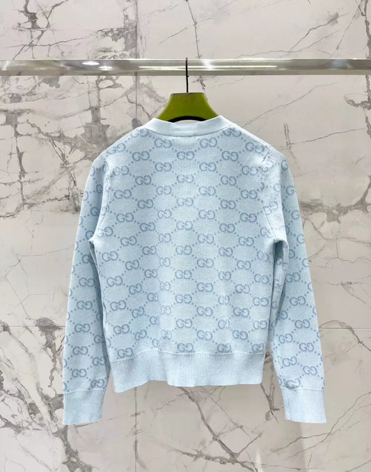 G 25 new fine cotton jacquard knitted cardigan