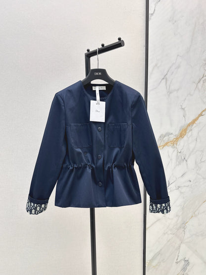D 25fw New round neck waist windbreaker