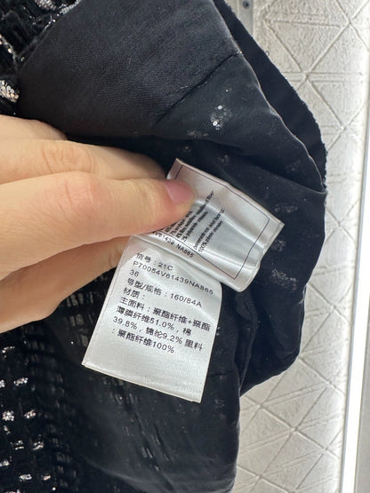 C 25 Sequined check cardigan jacket