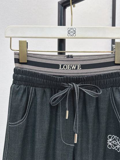 LO 25fw New Straight-leg Pants with Web Decoration