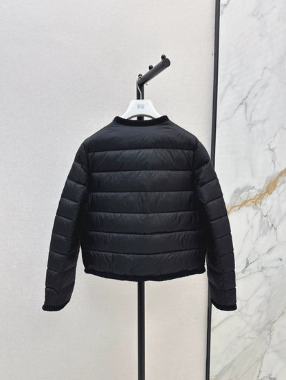 MON 25 Woven patchwork down jacket(BLAKC,NAVY,RED,BEIGI)