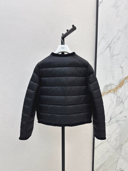 MON 25 Woven patchwork down jacket(BLAKC,NAVY,RED,BEIGI)