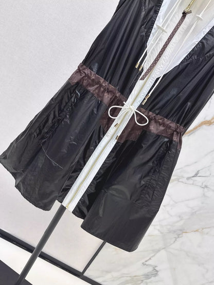 L 25 spring and summer newest style stand-up collar sleeveless waist dresses