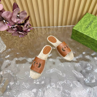 G 25 Straw sole slippers