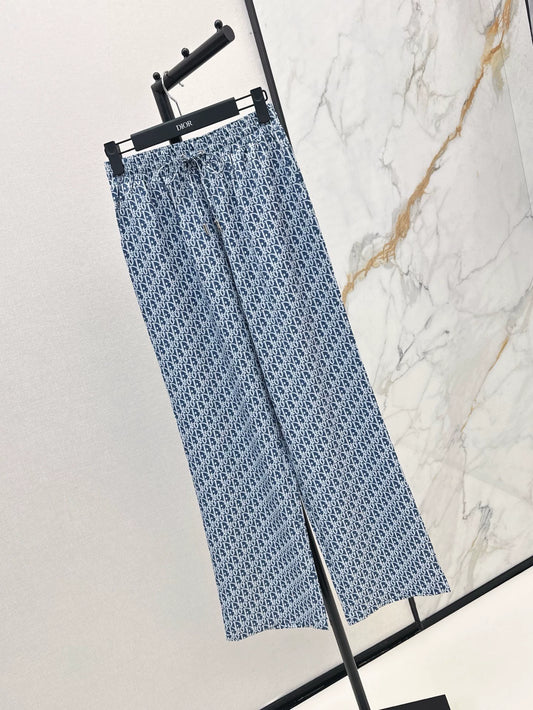 D 25 Spring Summer Latest Printed Straight Leg Casual Pants
