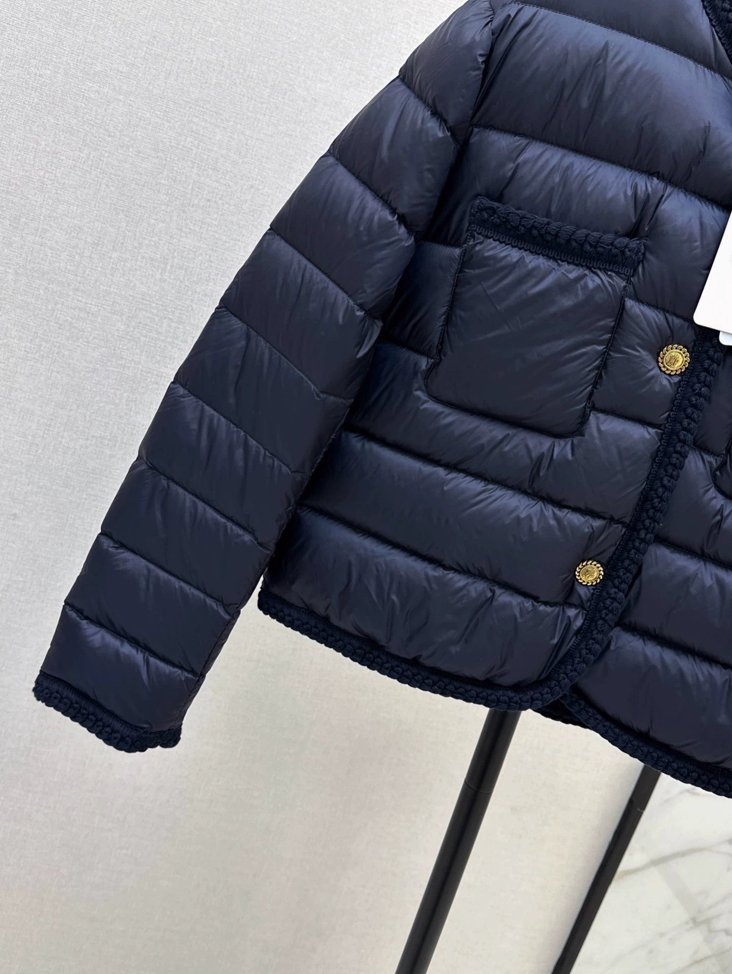 MON 25 Woven patchwork down jacket(BLAKC,NAVY,RED,BEIGI)