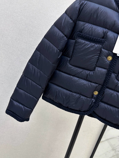MON 25 Woven patchwork down jacket(BLAKC,NAVY,RED,BEIGI)