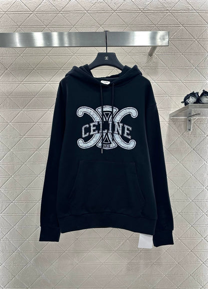 Ce 25 Hooded lettered sweatshirt