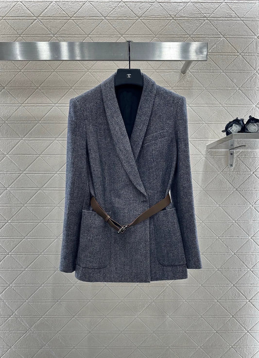 Bru 25 Belted suit jacket + trousers set