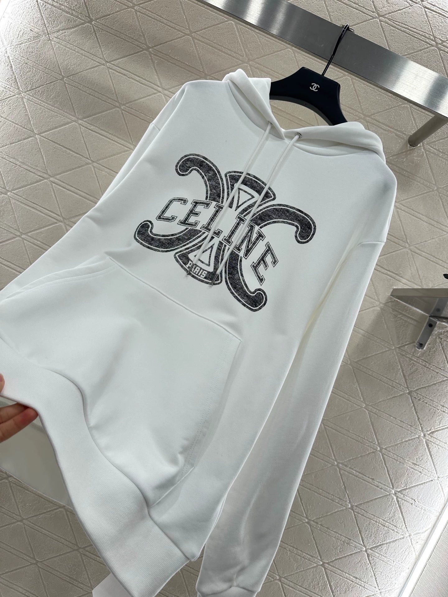 Ce 25 Hooded lettered sweatshirt
