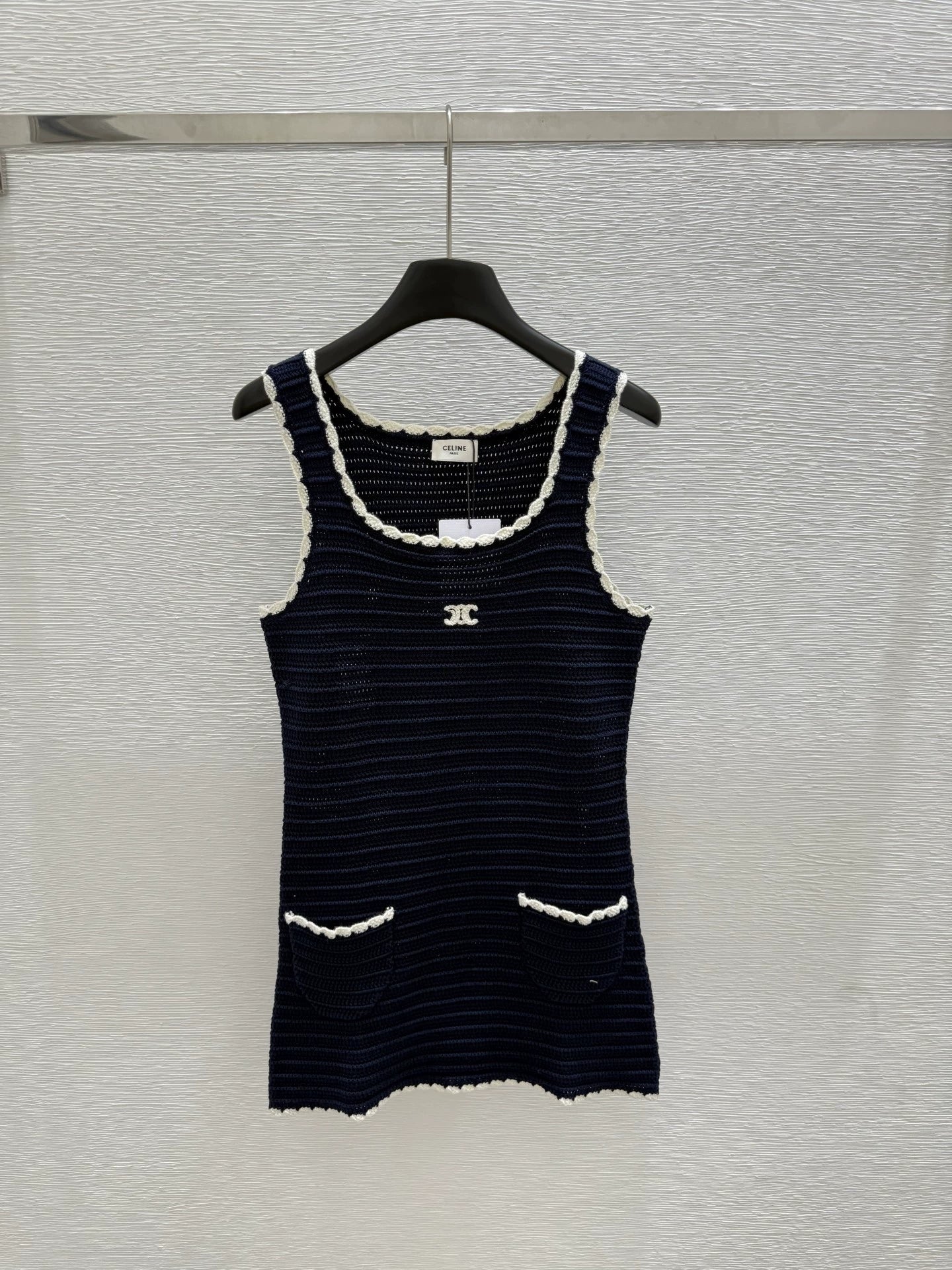 Ce 25 New Pocket Knit Vest Dress