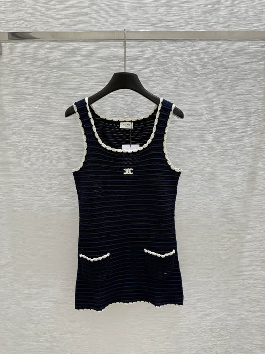 Ce 25 New Pocket Knit Vest Dress