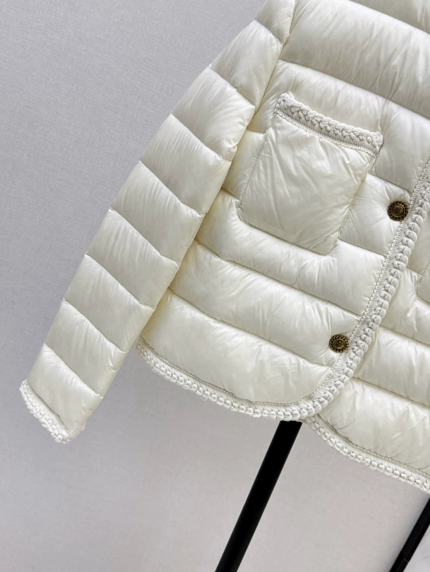MON 25 Woven patchwork down jacket(BLAKC,NAVY,RED,BEIGI)