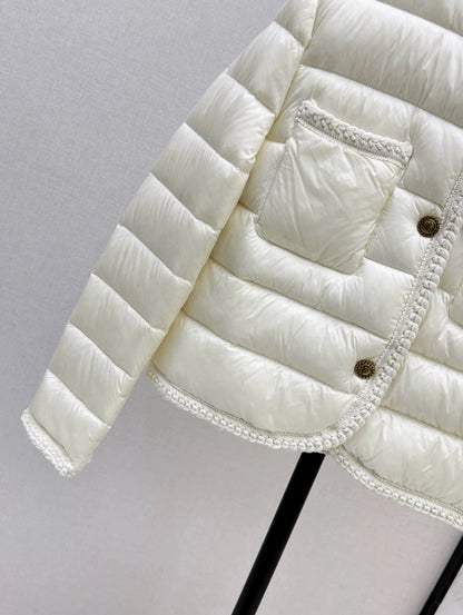 MON 25 Woven patchwork down jacket(BLAKC,NAVY,RED,BEIGI)