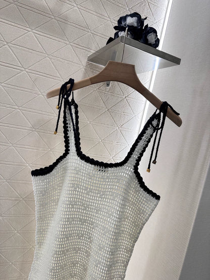 CE 25 Hand-crocheted knitted vest dress