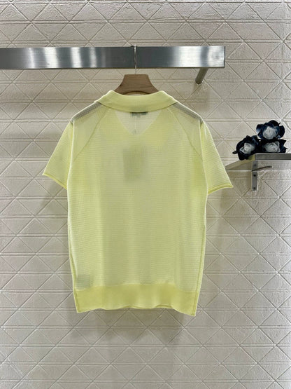 C 25 new loose lapel knitted short sleeves