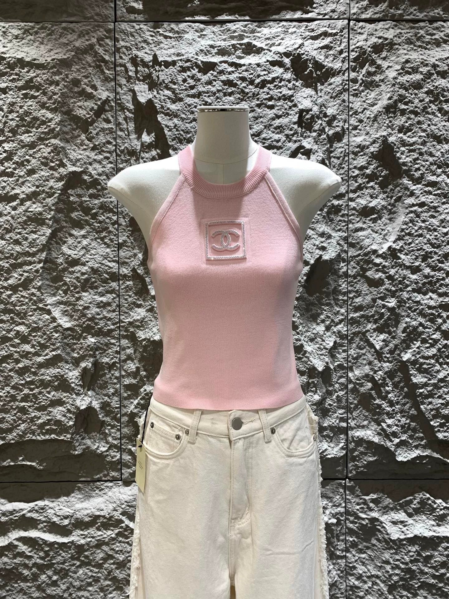 C 25 Classic Embroidered logo knit undershirt