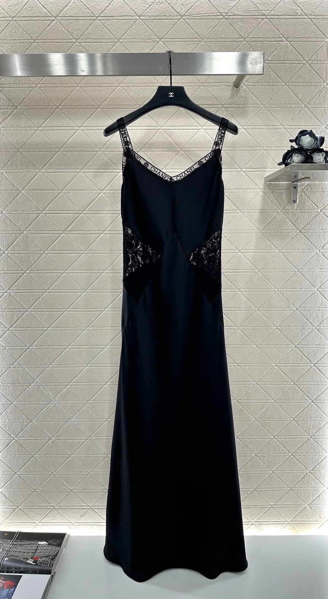 C 25 Lace hollow suspender dress