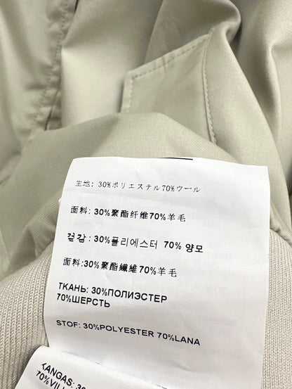 M 25Ss Fall/Winter New Belt-Adorned Low-Rise Light Khaki Midi Skirt